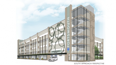 Day View Rendering of Foundry Place Garage 