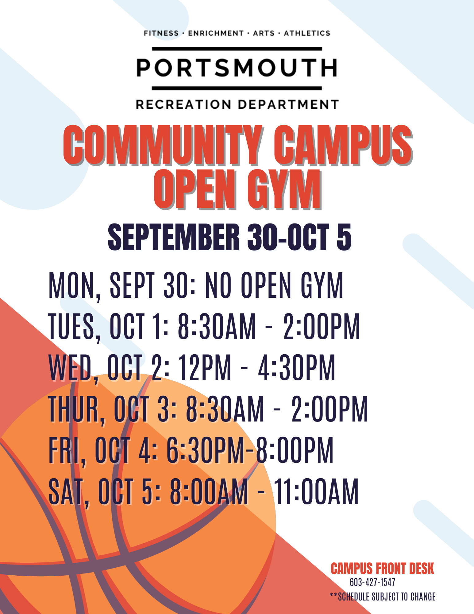 Campus open gym