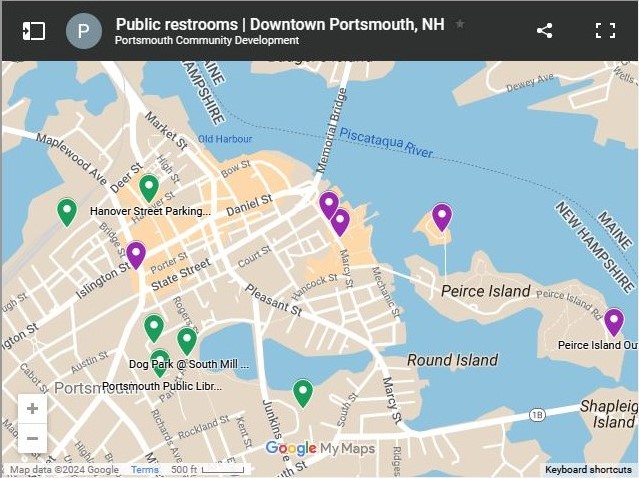 Map of public restrooms