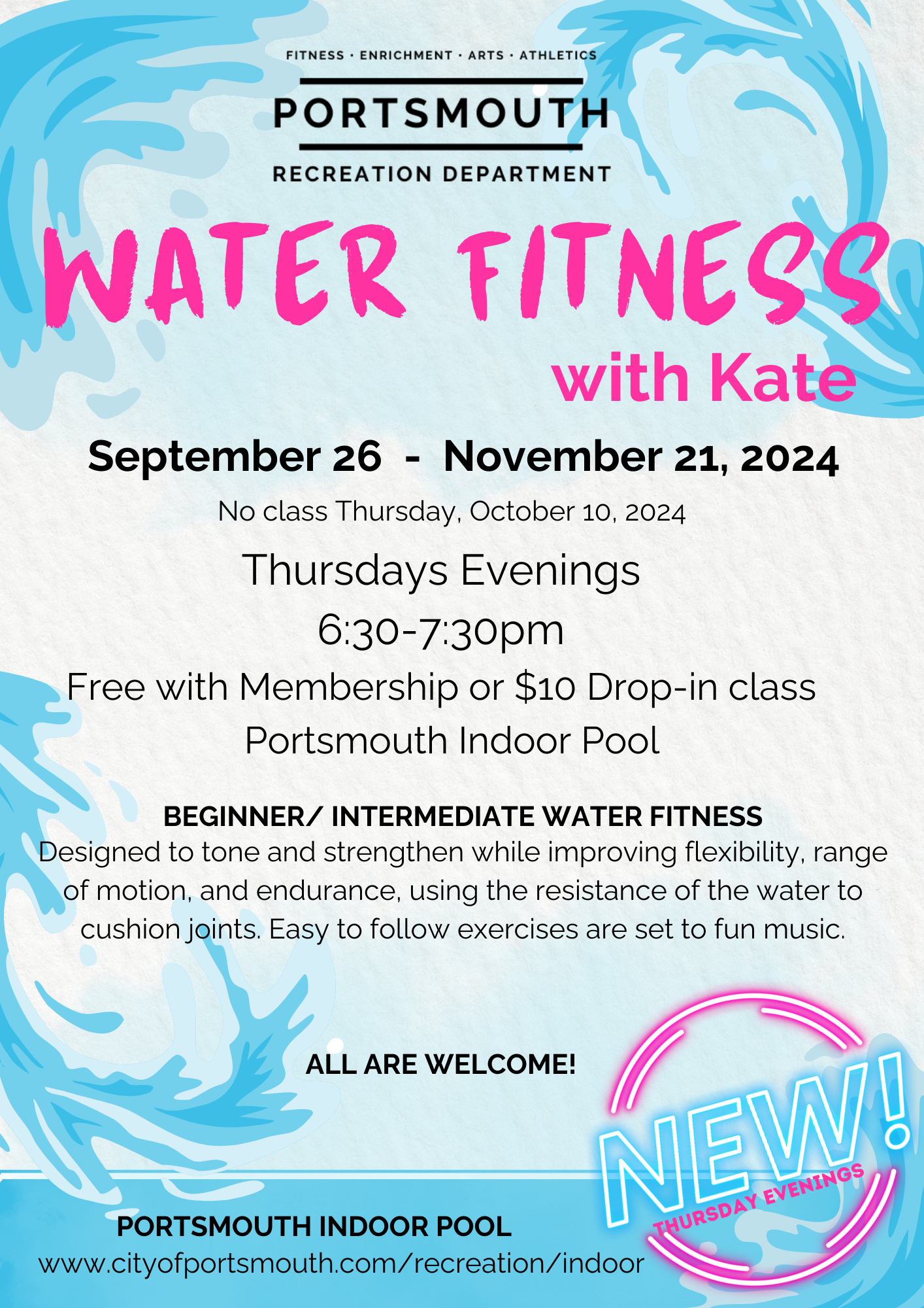 water fitness flier