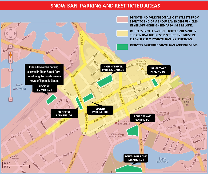 Snowban parking map