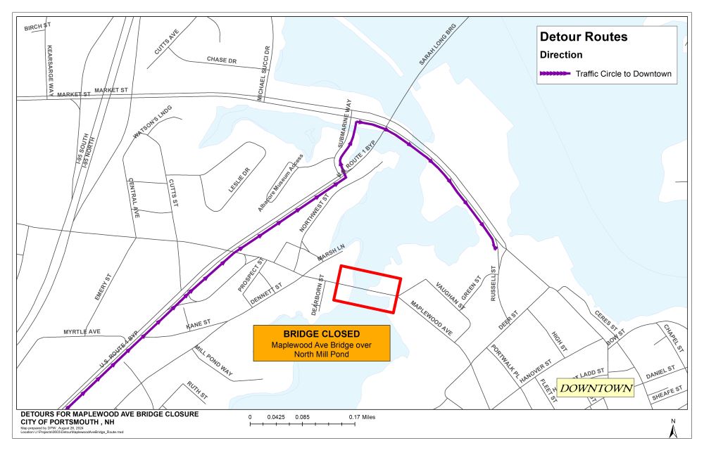 Traffic circle to Downtown