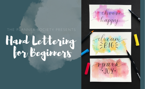The Planner Society Presents Hand Lettering for Beginners