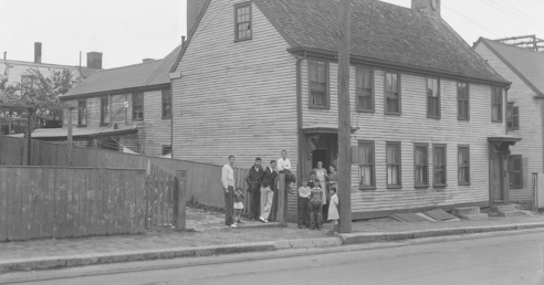 The 1705 House, 33-35 Deer Street in 1936 – an example of the type of residential architecture that once filled city neighborhoods.  The house was demolished during the redevelopment of Portsmouth’s North End. (Courtesy Library of Congress, Historic American Building Survey)