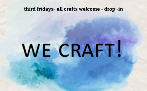 We Craft! Blue splash with We Craft on top